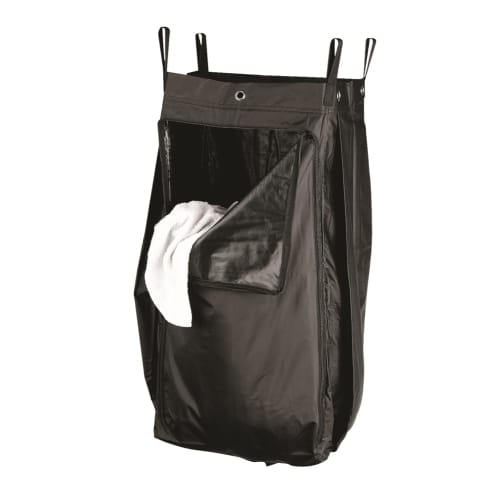 Hospitality 1 Source® XDuty® PVC Nylon Housekeeping Cart Zipper Replacement Bag, 12 x 18 x 33, Black